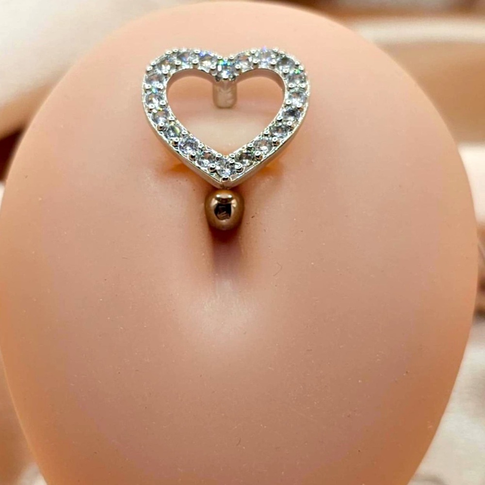 Heart-shaped Bellybutton Ring